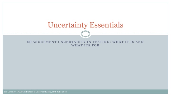 uncertainty essentials