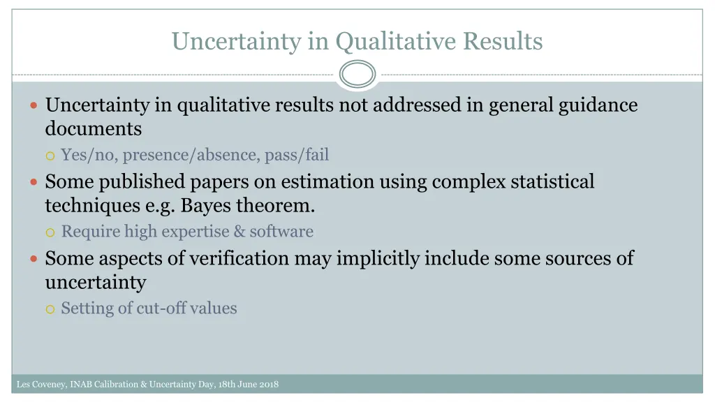 uncertainty in qualitative results