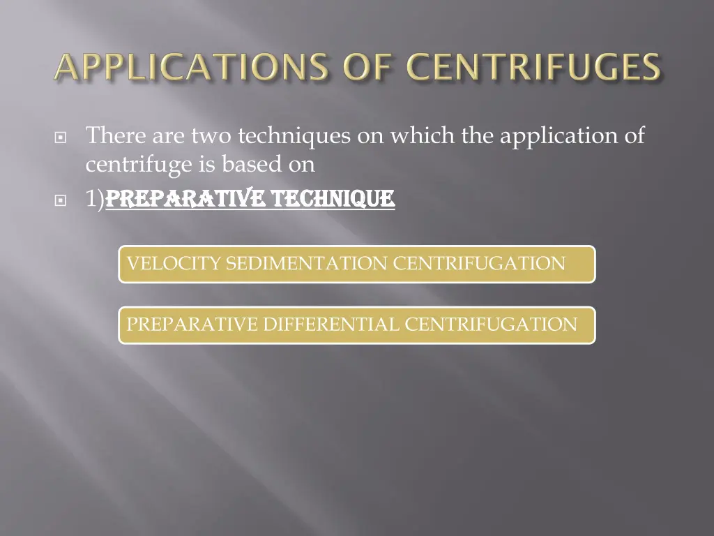 there are two techniques on which the application