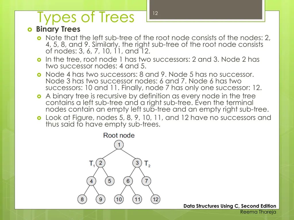 types of trees binary trees note that the left