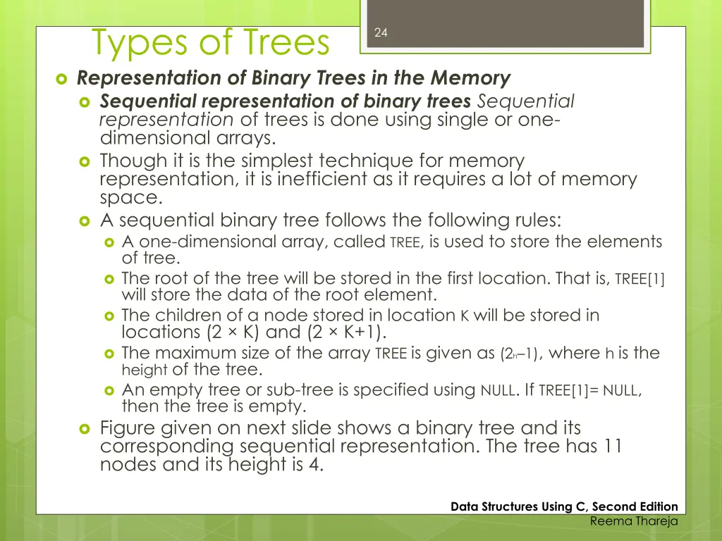 types of trees representation of binary trees 4