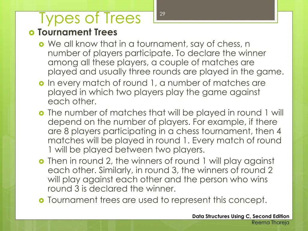 types of trees tournament trees we all know that