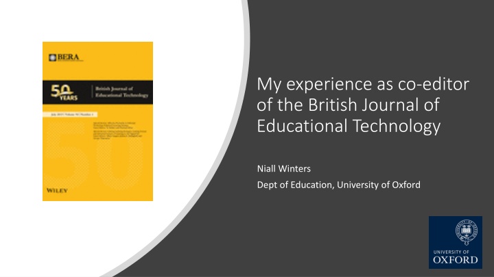 my experience as co editor of the british journal