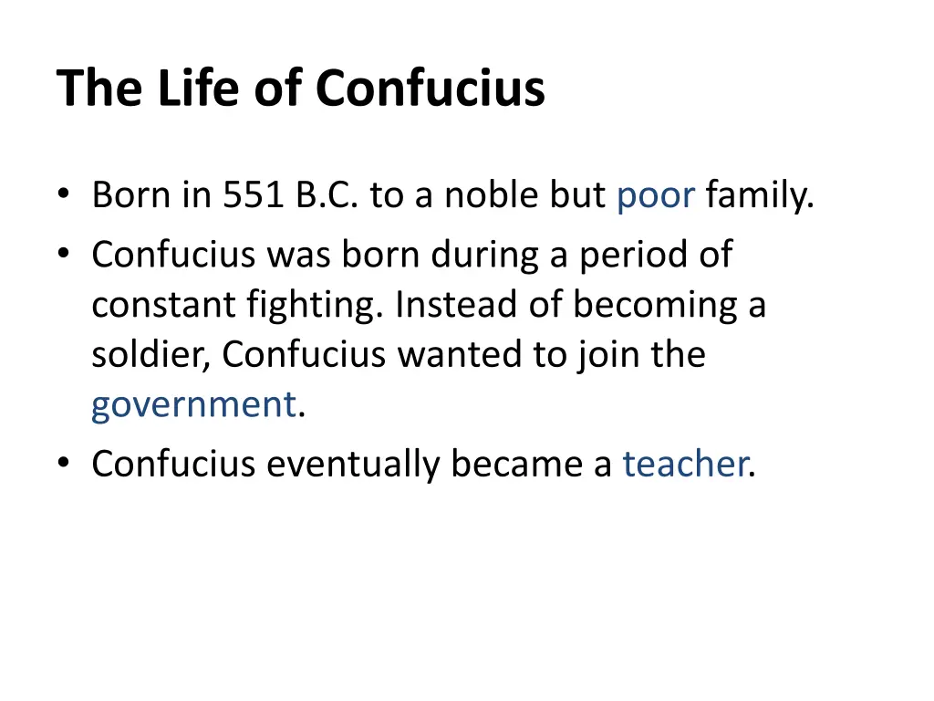 the life of confucius