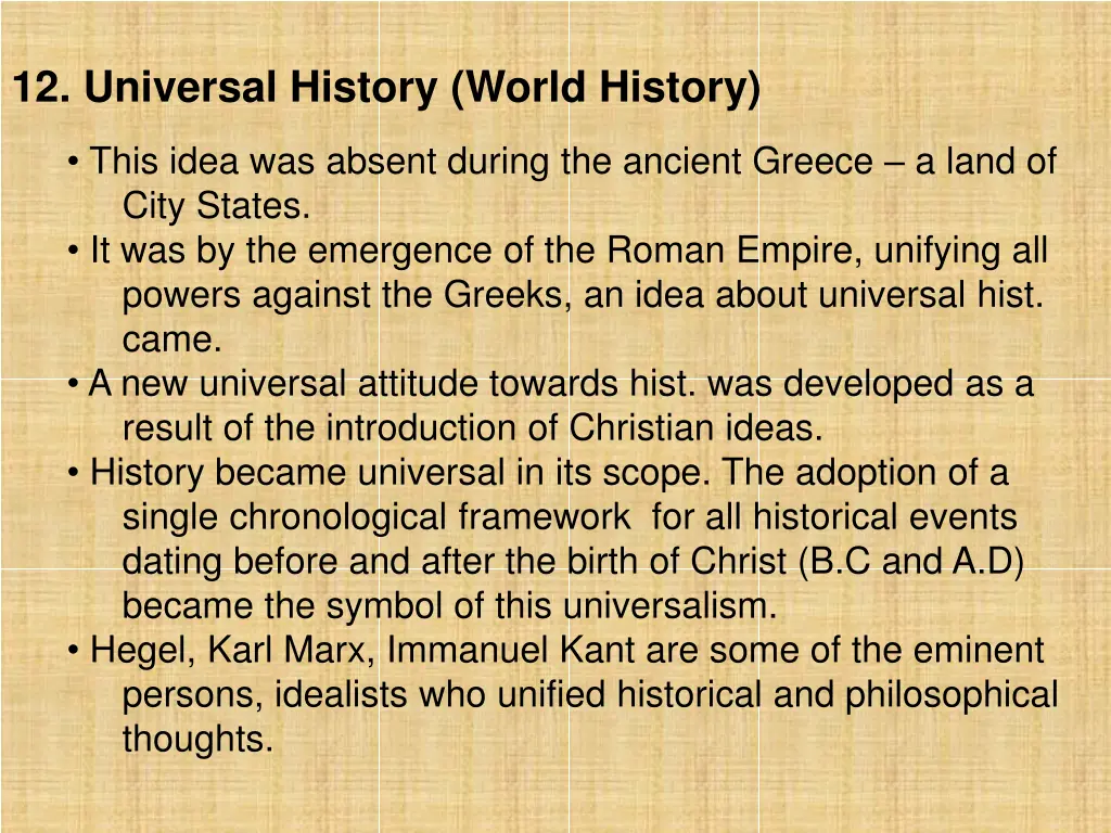 12 universal history world history