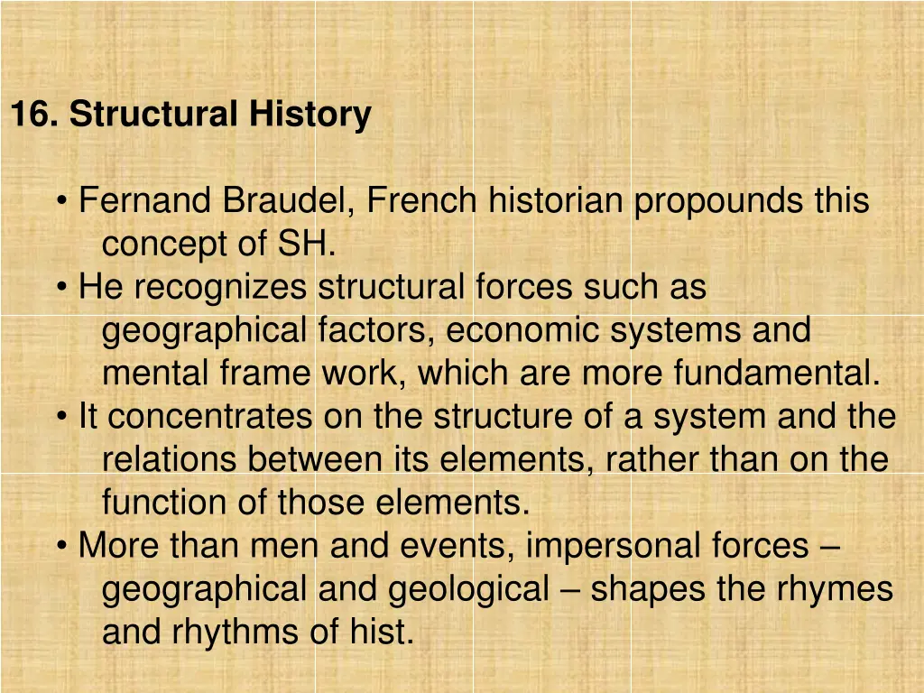 16 structural history