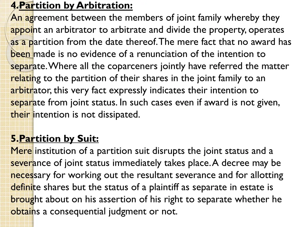 4 partition by arbitration an agreement between