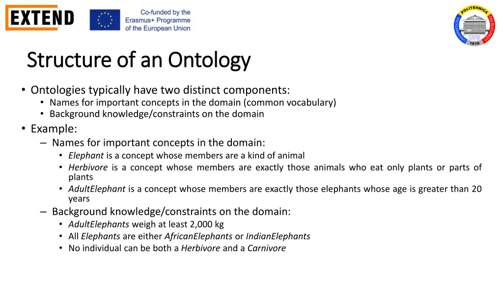 structure of an ontology structure of an ontology