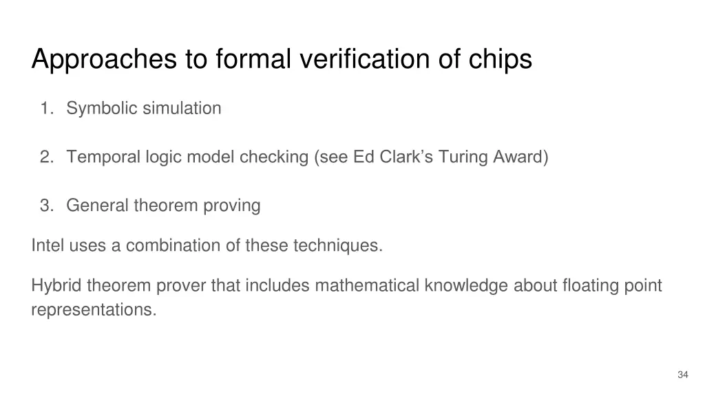 approaches to formal verification of chips