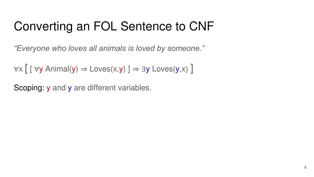 converting an fol sentence to cnf