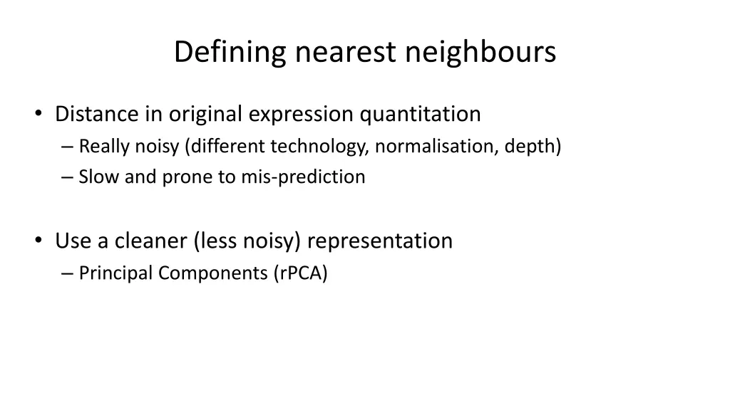 defining nearest neighbours