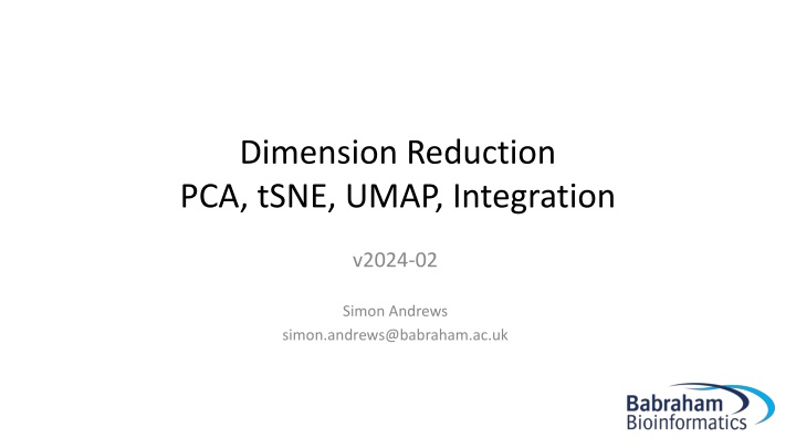 dimension reduction pca tsne umap integration