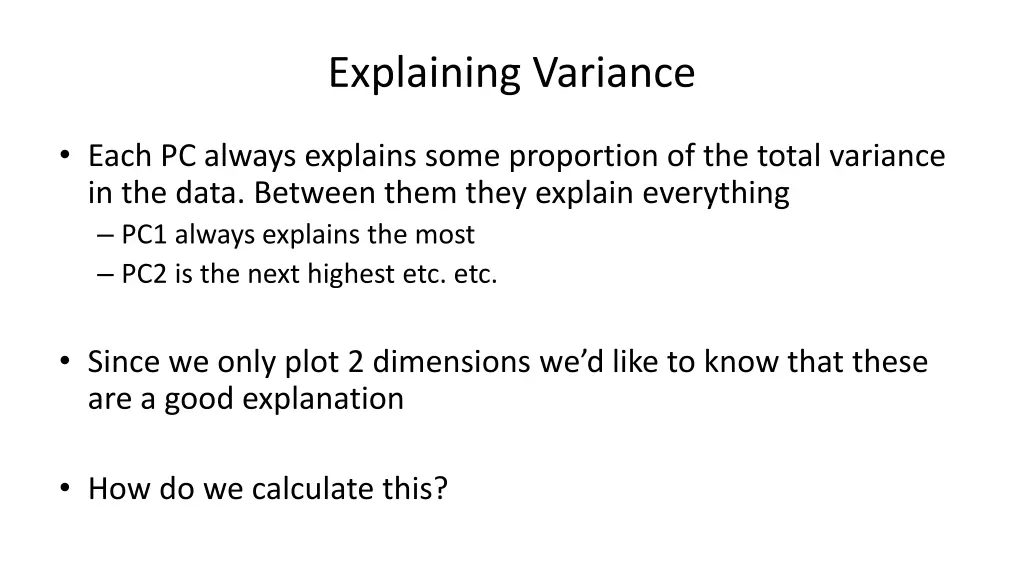 explaining variance