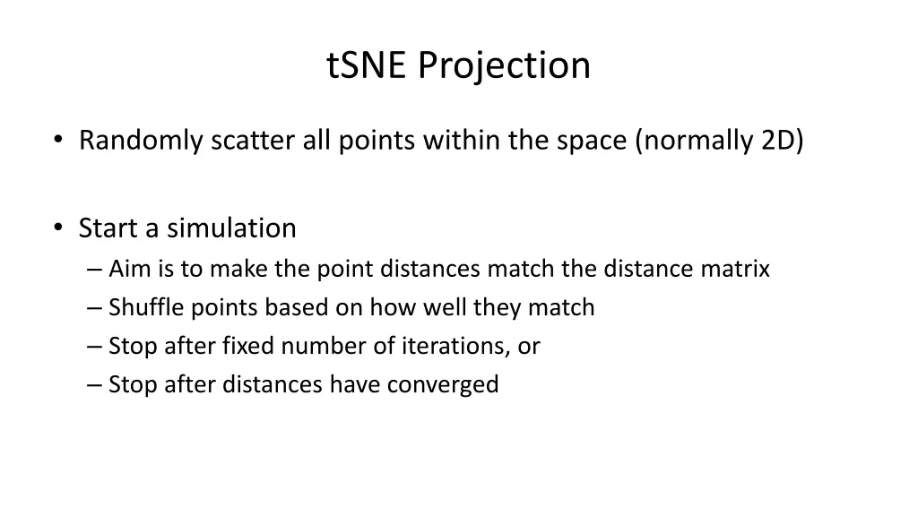 tsne projection