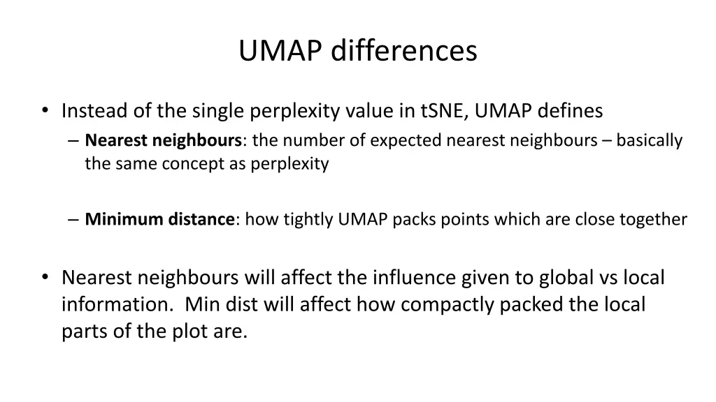 umap differences