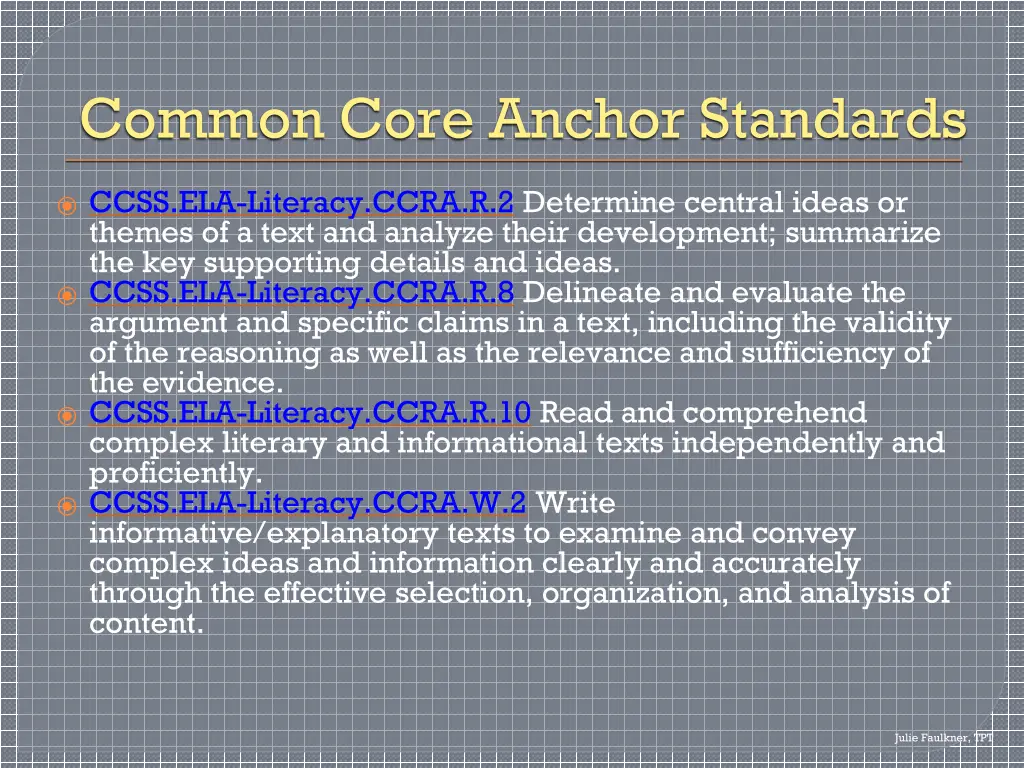 common core anchor standards