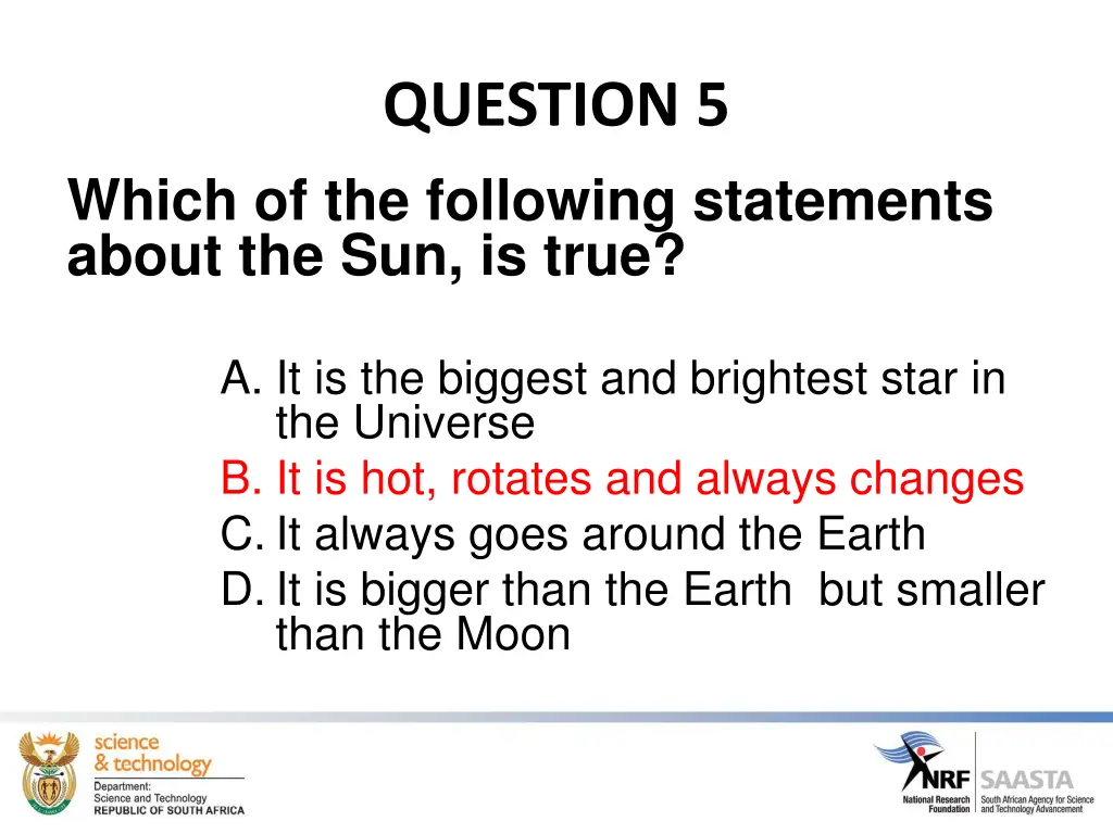 question 5