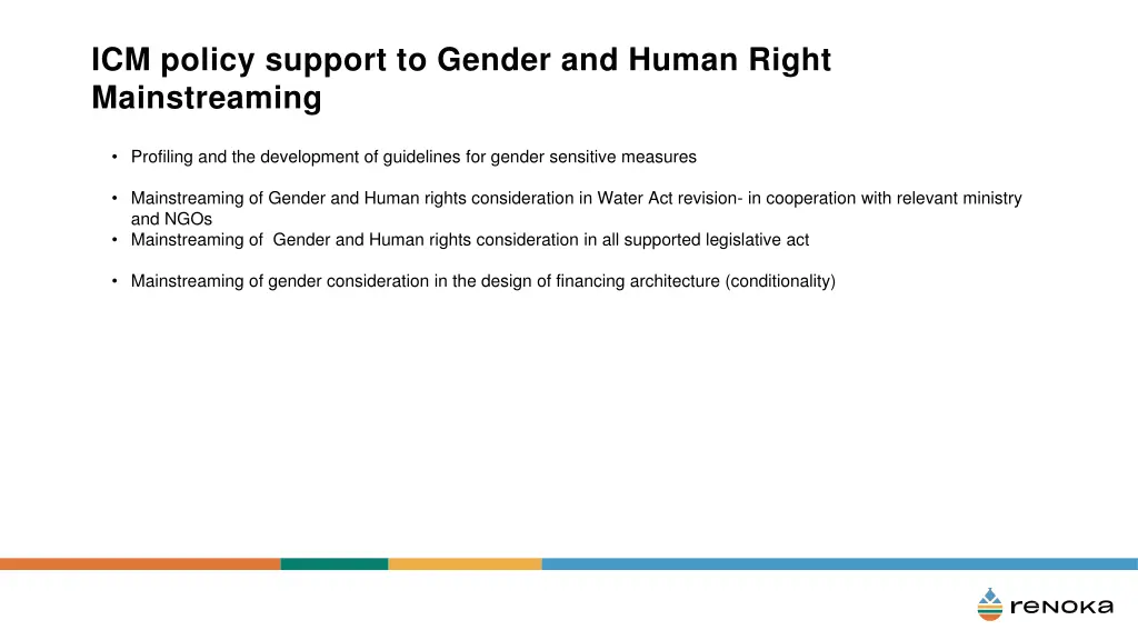 icm policy support to gender and human right