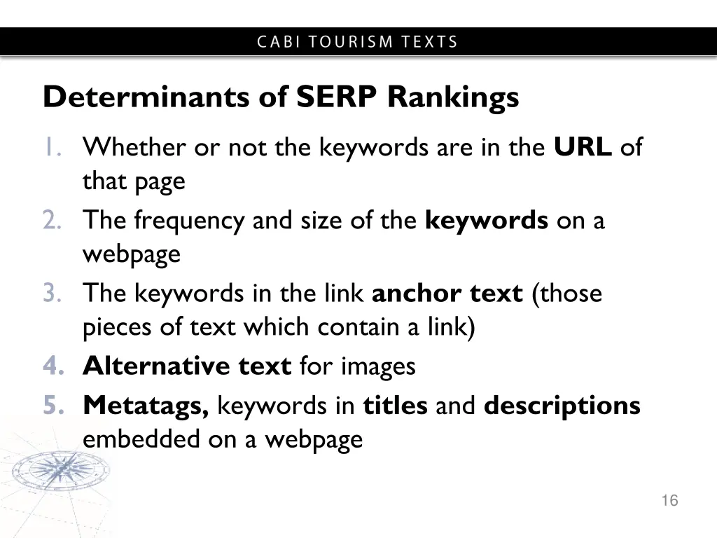 determinants of serp rankings