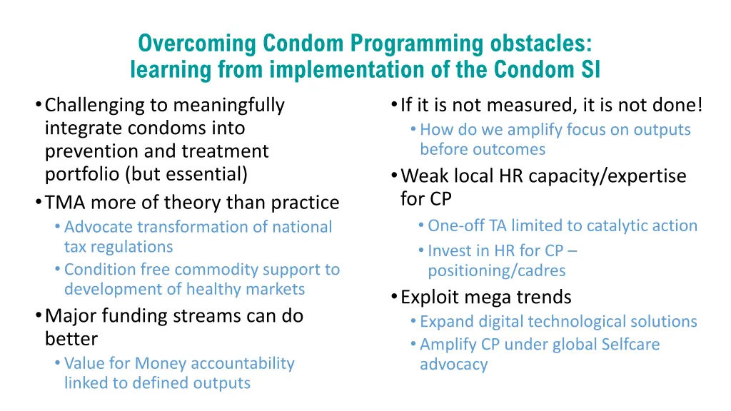 overcoming condom programming obstacles learning 1