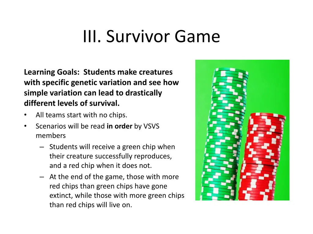 iii survivor game