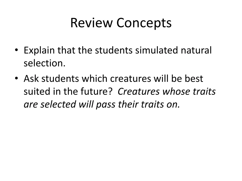 review concepts