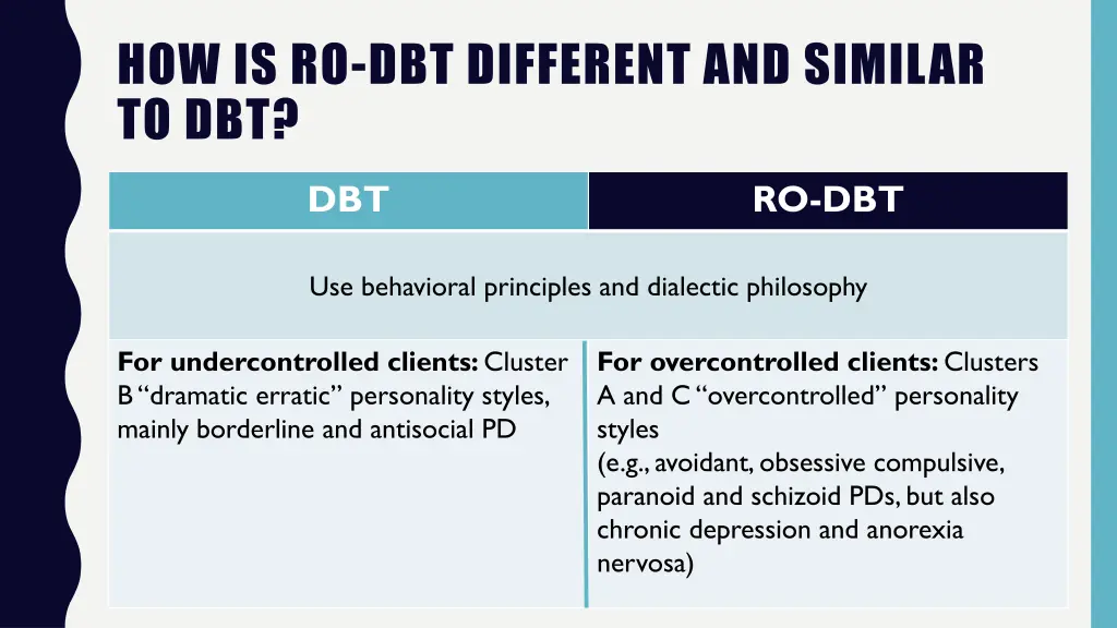 how is ro dbt different and similar to dbt