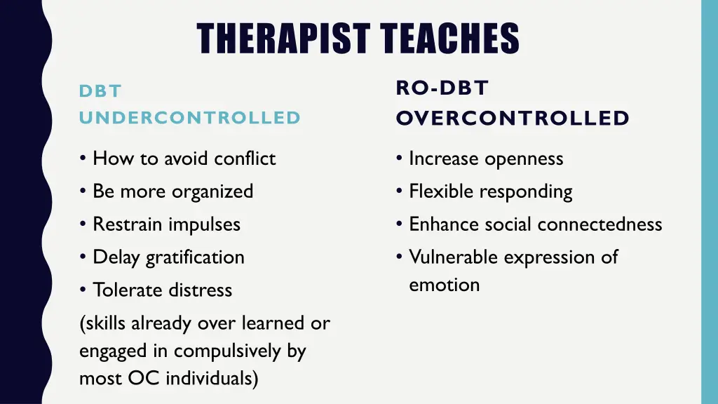 therapist teaches