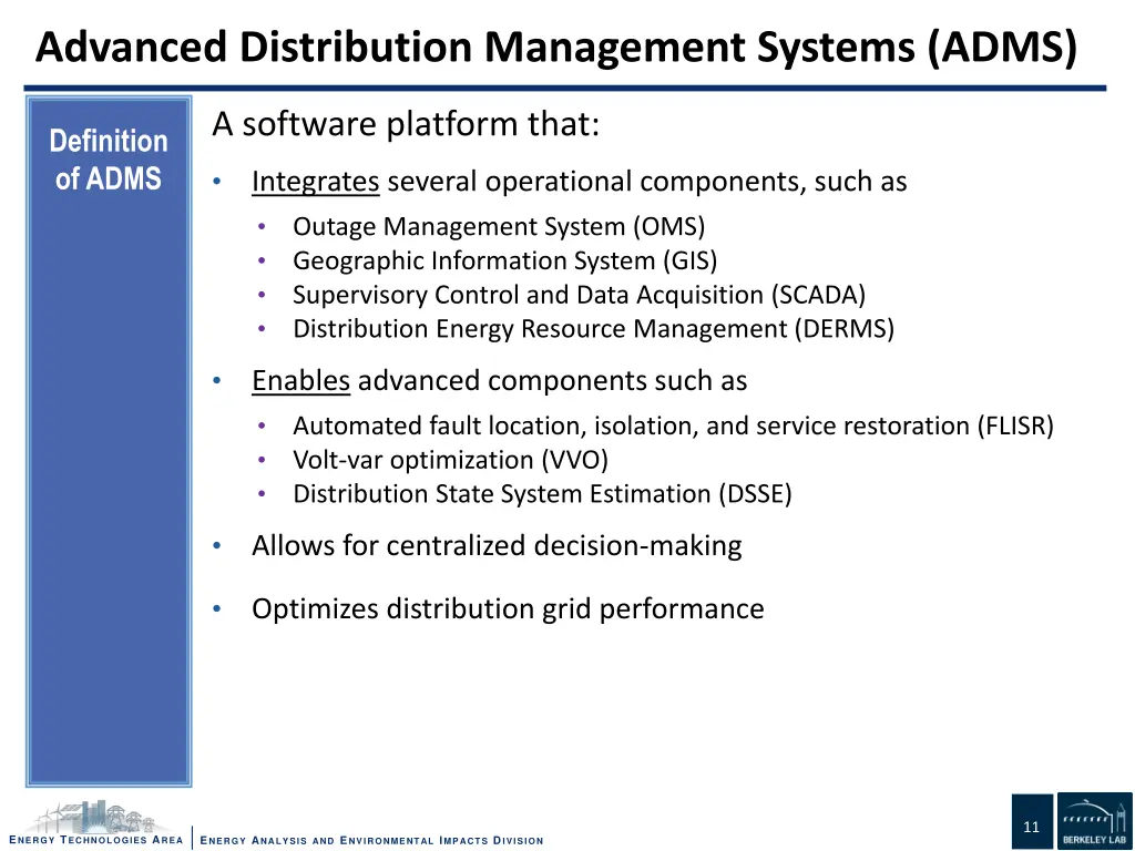 advanced distribution management systems adms