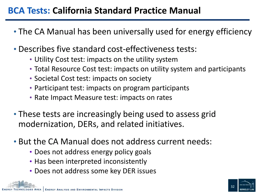 bca tests california standard practice manual