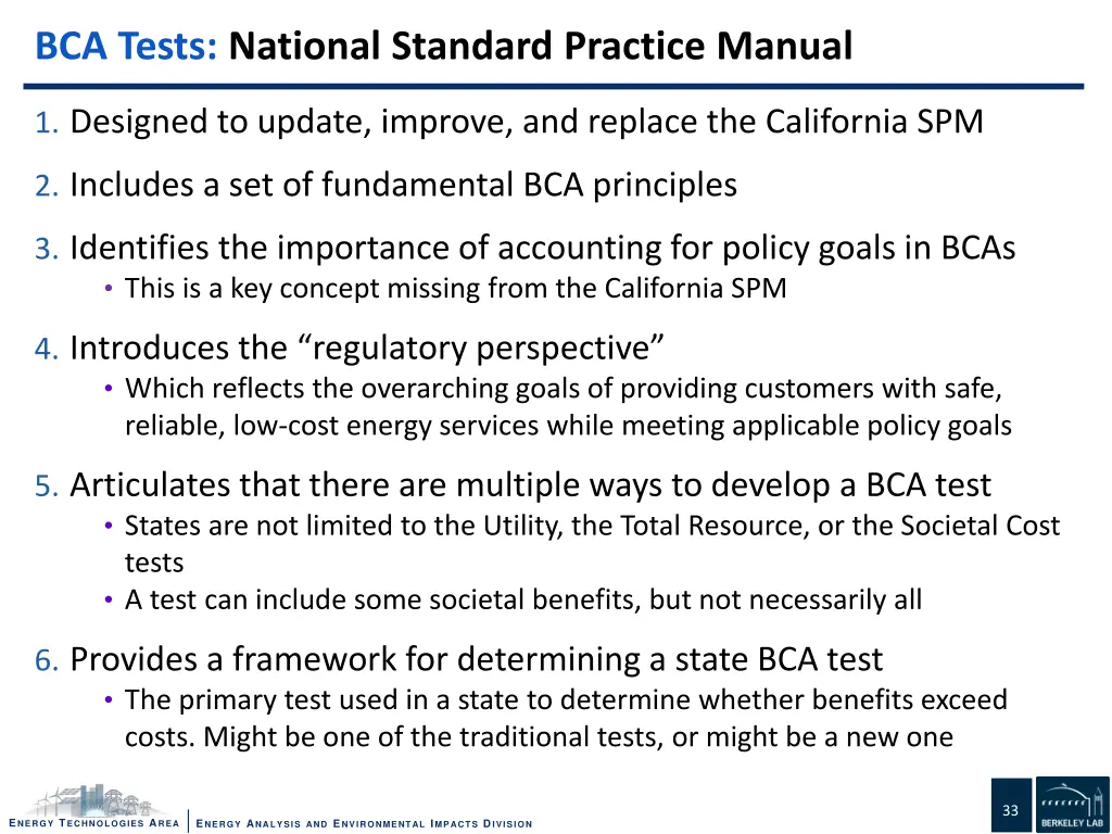 bca tests national standard practice manual