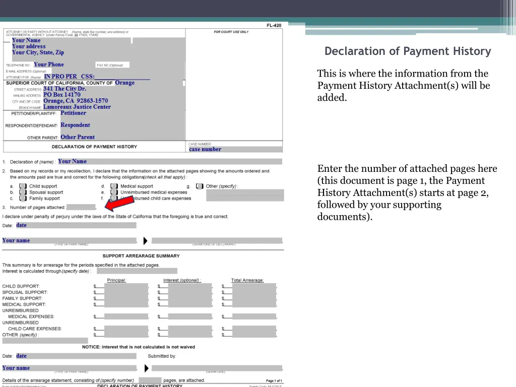 declaration of payment history 3