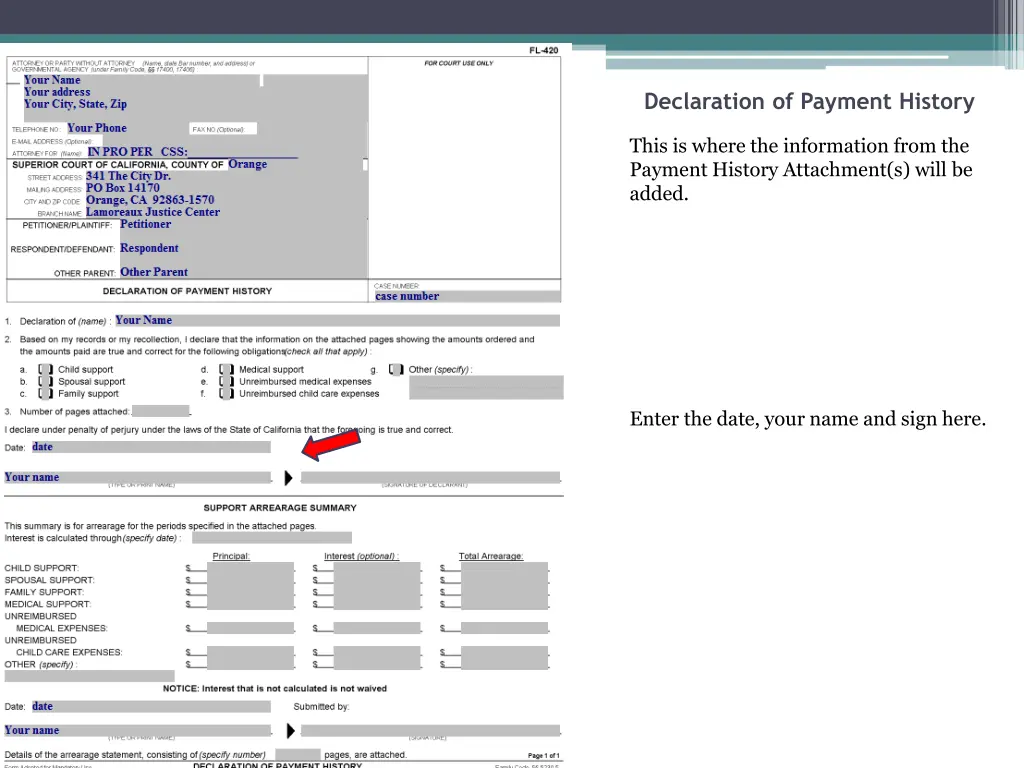 declaration of payment history 4