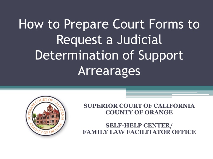 how to prepare court forms to request a judicial