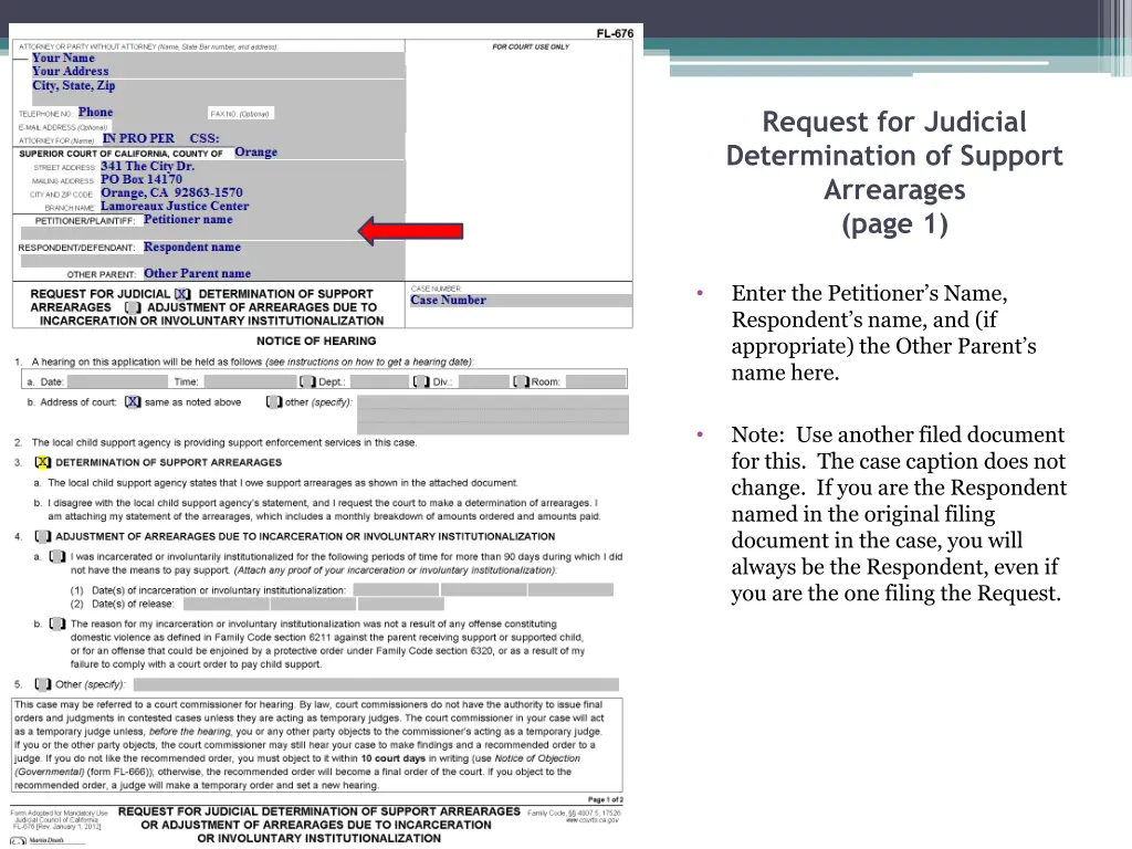 request for judicial determination of support 3