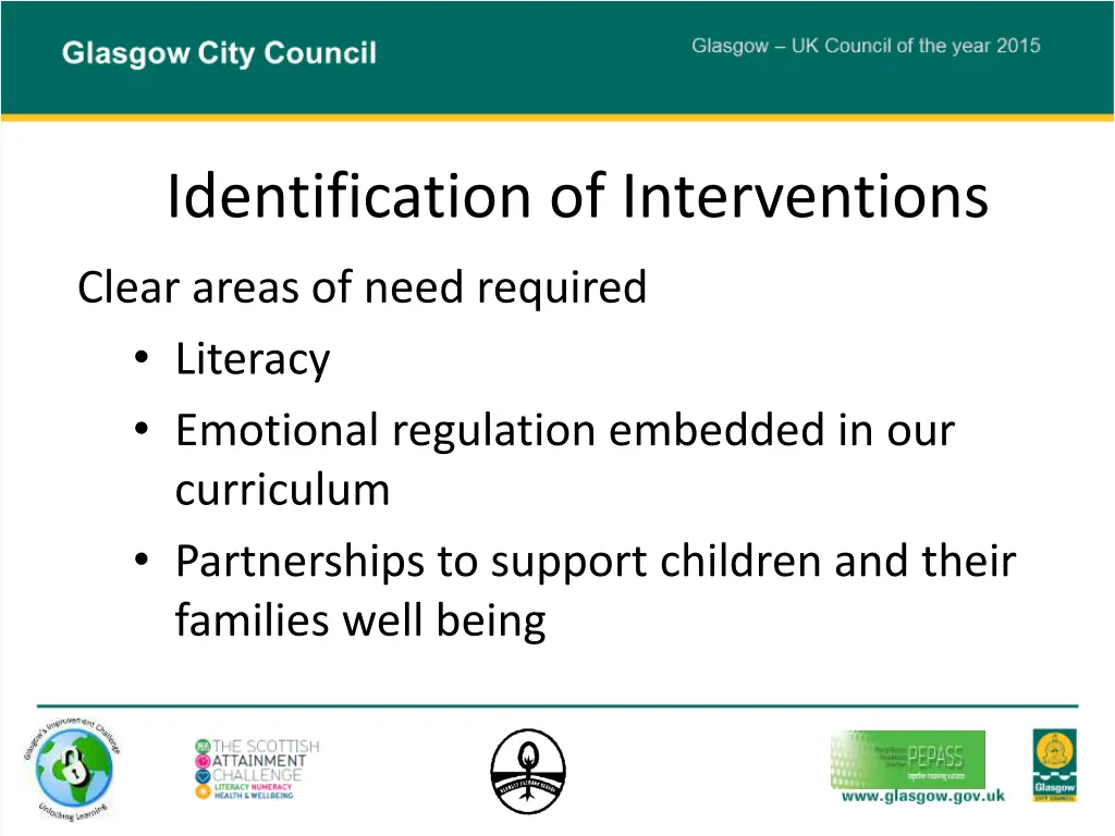 identification of interventions