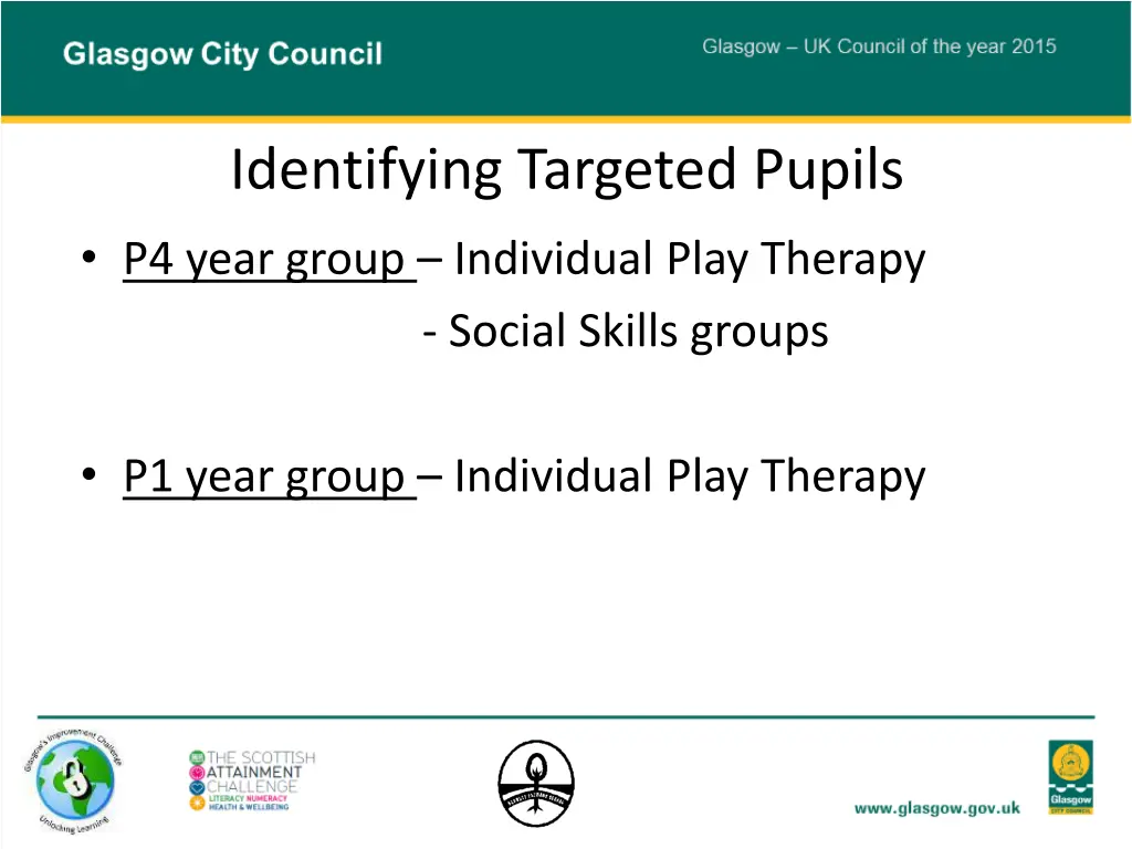 identifying targeted pupils p4 year group