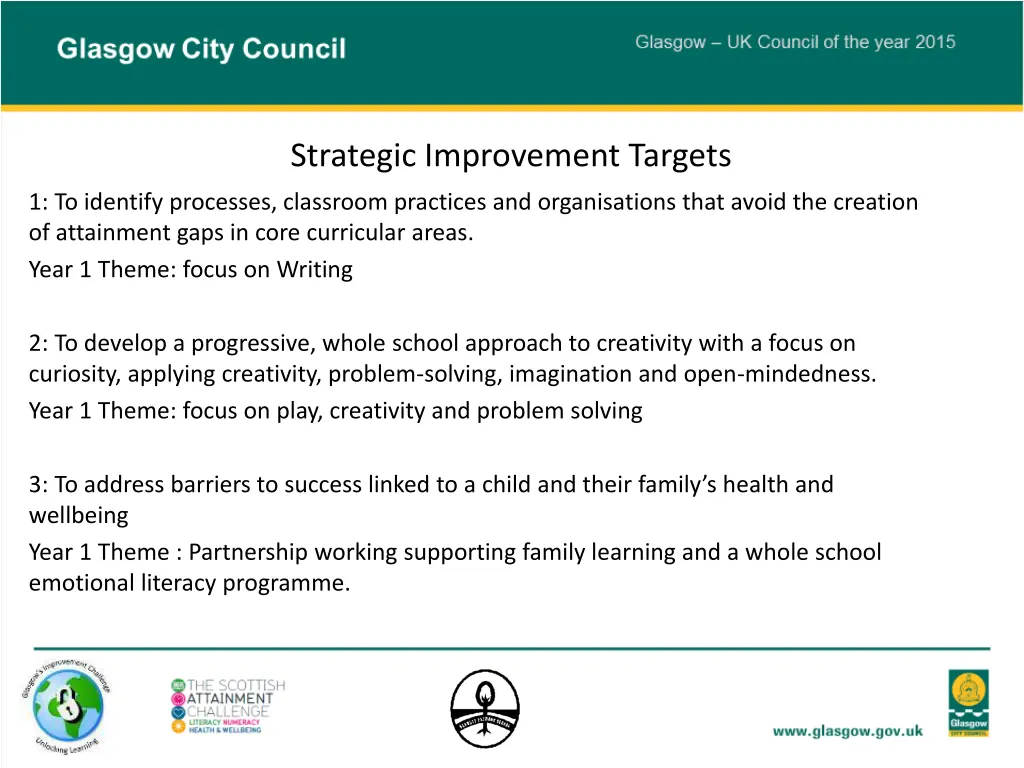 strategic improvement targets