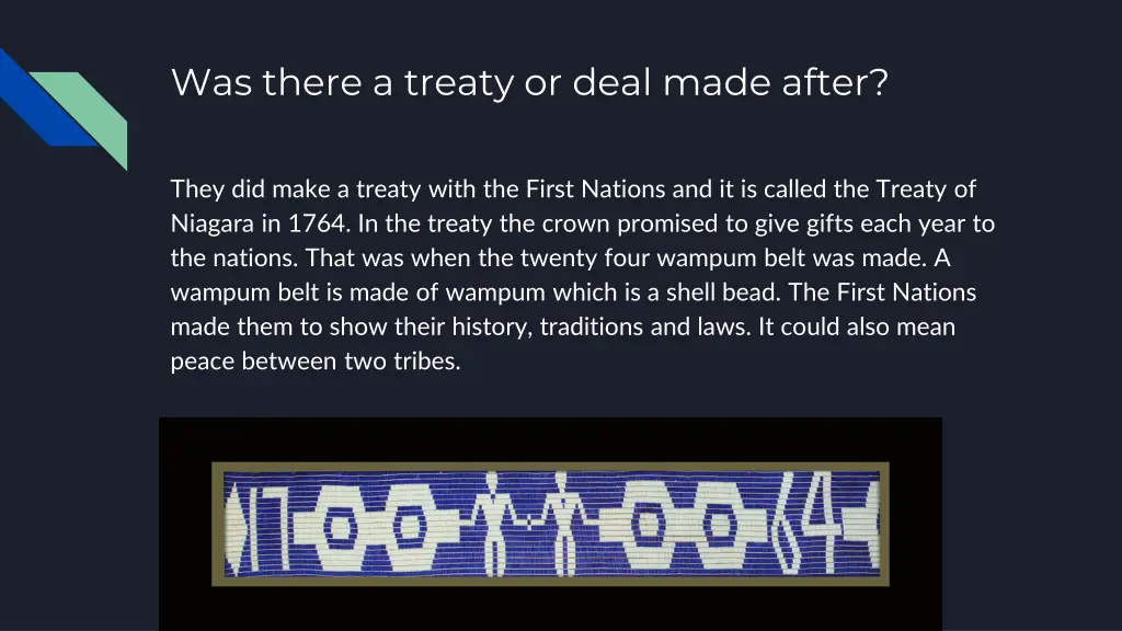 was there a treaty or deal made after