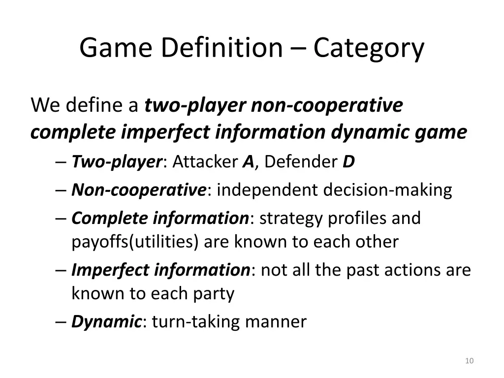 game definition category