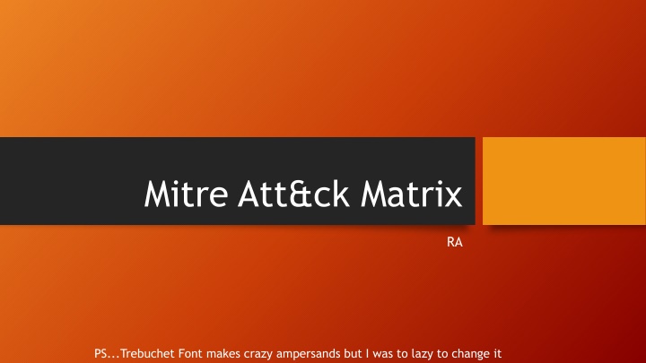 mitre att ck matrix