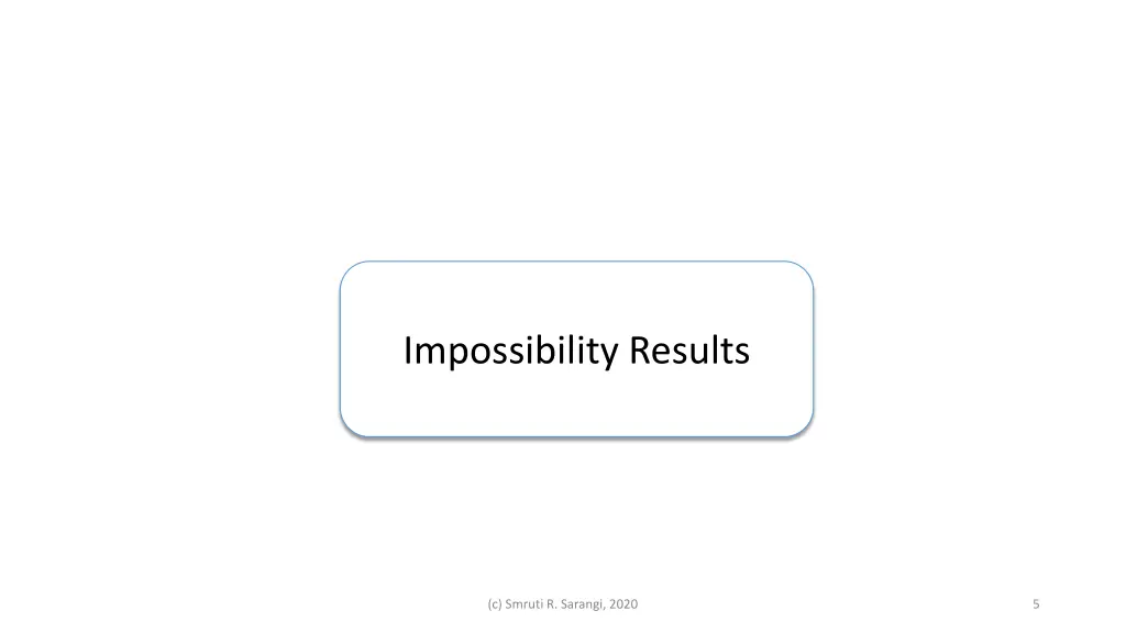 impossibility results