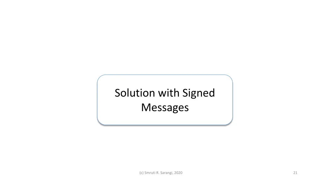 solution with signed messages