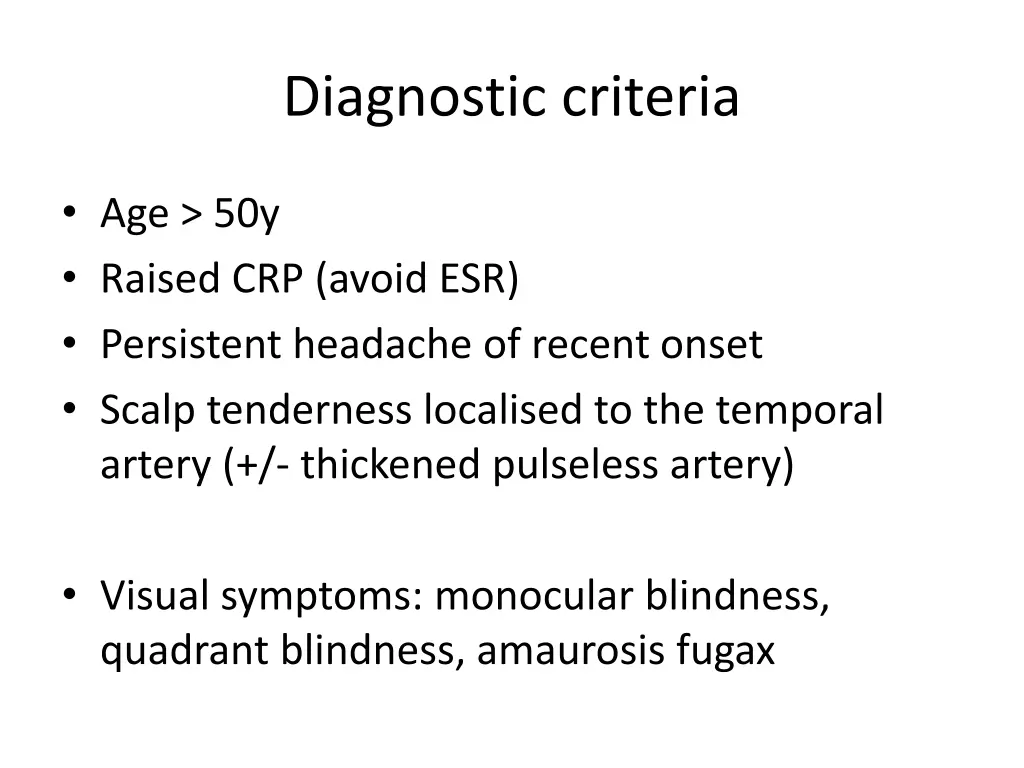 diagnostic criteria