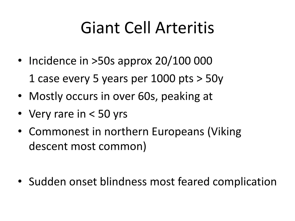 giant cell arteritis