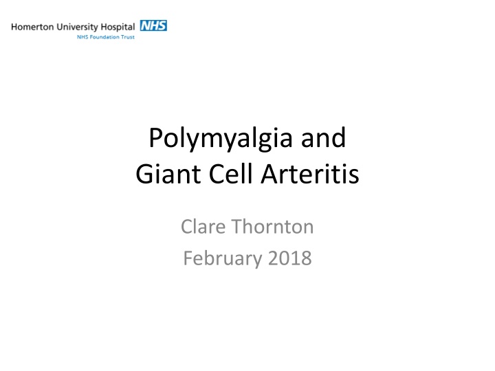 polymyalgia and giant cell arteritis