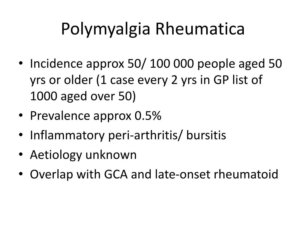 polymyalgia rheumatica