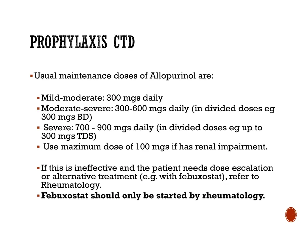 prophylaxis ctd 1