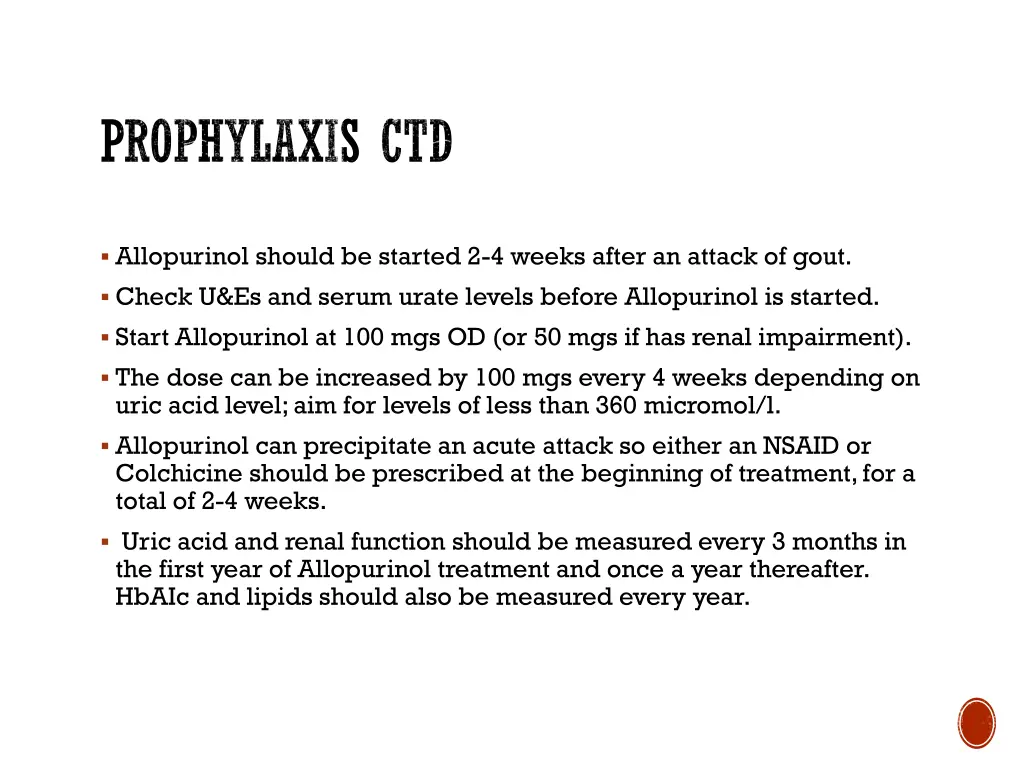 prophylaxis ctd