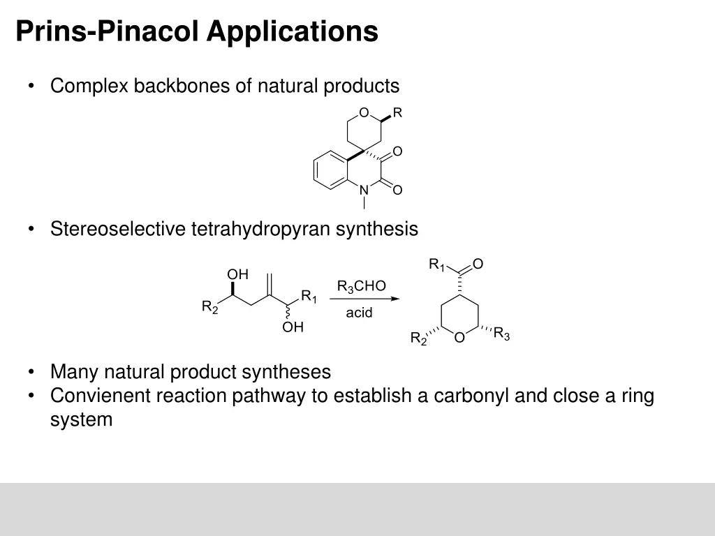 prins pinacol applications